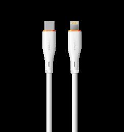 Кабель Keephone PD 27W Type-C to Lightning Liquid Silicone Cable White (KPLIQSILCLWH) 1m