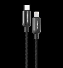 Кабель Keephone PD 27W Type-C to Lightning Pitta Black (KPPITTACLBK) 1m