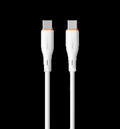 Кабель Keephone PD 60W Type-C to Type-C Liquid Silicone Cable white (KPLIQSILCCWH) 1m