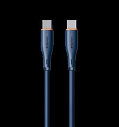 Кабель Keephone PD 60W Type-C to Type-C Liquid Silicone Cable blue (KPLIQSILCCBL) 1m