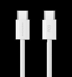 Кабель Keephone PD 60W Type-C to Type-C Woven Cable white 1m (KPWCACC1MWH)