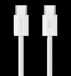 Кабель Keephone PD 60W Type-C to Type-C Woven Cable white 2m (KPWCACC2MWH)