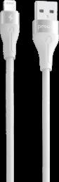 Кабель Proove Soft Silicone USB to Lightning 2.4A (1m) (white)