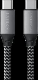 Кабель Satechi USB-C to USB-C 100W Space Gray (25 cm) (ST-TCC10M)