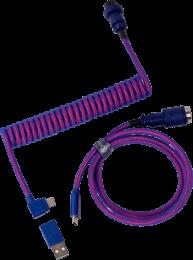 Кабель Type-A/Type-C Keychron Premium Coiled Aviator Cable-Angled Purpule