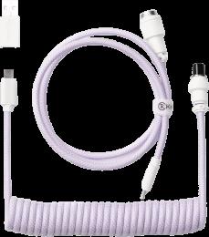 Кабель USB-A/USB-C > USB-C заряджання/синхронізації Keychron, 1.36м, Type-C, Coiled Aviator, фіолето