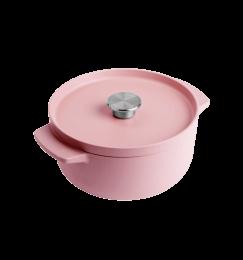 Каструля чавунна з кришкою KitchenAid, 22 см, 3,3 л, колір суха троянда (CC007430-001)