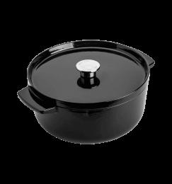 Каструля чавунна з кришкою KitchenAid, 26 см, 5,2 л, чорна (CC006061-001)