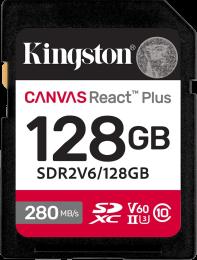Карта пам'яті 128GB SDXC Canvas React Plus SDXC UH S-II 280R/100W U3 V60 SDR2V6/128GB