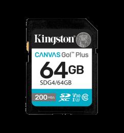 Карта пам'яті 64GB SDXC Canvas Go Plus Gen4 200MB/ s C10 UHS-I U3 V30 SDG4/64GB