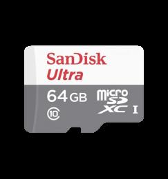 Карта пам'яті SanDisk MicroSDXC 64GB UHS-I Class 10 Ultra + SD adapter (SDSQUNR-064G-GN3MA)