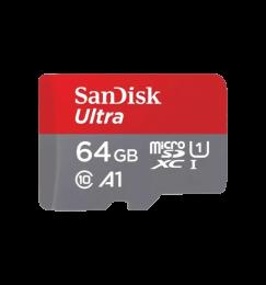 Карта пам'яті SanDisk microSDXC Ultra 64GB Class 10 UHS-I A1 + SD-adapter (SDSQUAB-064G-GN6MA)