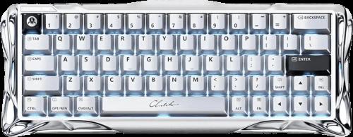Клавіатура магнітна GravaStar Mercury V60 Pro 60keys, GravaStar Blackcore, USB-A, 8k, RGB, Chrome Silver