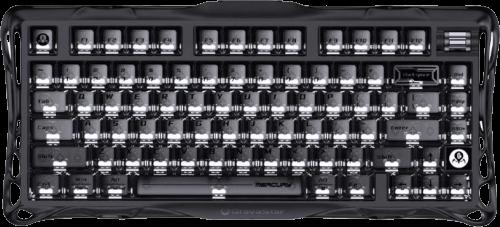 Клавіатура механічна GravaStar Mercury K1 80keys, GravaStar x Kailh Cheery Pink, EN, BT/WL/USB, Stealth Black