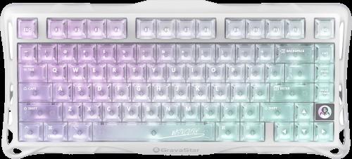 Клавіатура механічна GravaStar Mercury K1 Lite 80keys, GravaStar x BSUN Grey, BT/WL/USB, RGB, Crystal Aurora