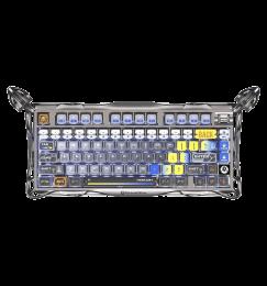 Клавіатура механічна GravaStar Mercury K1 Pro 80keys, GravaStar x Kailh Speedy Mint, BT/WL/USB, RGB, Interstellar Silver