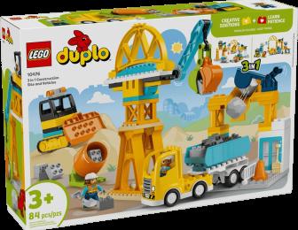 Конструктор LEGO DUPLO Town 3-в-1 Будівельний майданчик і техніка (10476)