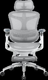 Крісло офісне з підставкою для ніг Sihoo DORO C300 Pro Mesh White with footrest