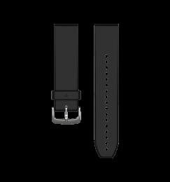 Ремінці для годинника Garmin QuickFit 22 силіконові, чорні зі сріблястою фурнітурою