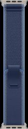 Ремінець Apple Watch Trail Loop 49mm/45mm Blue/Bright / Natural Titanium Finish M/L (MFT74)