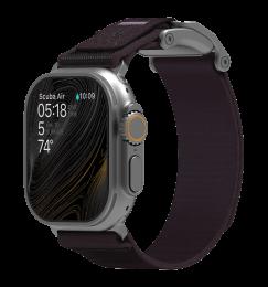 Ремінець AULUMU A11 band for Apple Watch,  Silver buckle+Might Purple Strap silver+black (A11-NL-SL-PL)