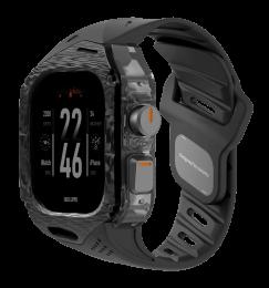 Ремінець AULUMU Carbon Fiber Cover+Orange Band  titanium+black (A01-CF-OG)