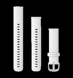 Ремінець Garmin Ремінець Quick Release Band 18mm, Silicone Band, White/Silver (010-12932-0B)