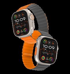 Ремінець Keephone iBands, Silicone Magnetic Snap Orange + Ash Grey (KPIBA49CAHOG)