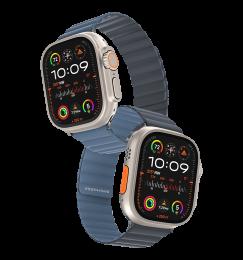 Ремінець Keephone iBands, Silicone Magnetic Snap Light Blue+Dark Blue (KPIBA49LBLDBL)