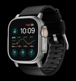 Ремінець Nomad Active Band Pro Silver Hardware Black 46mm/49mm (NM1A41SNW0)