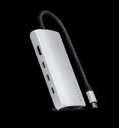 Satechi USB-C Multiport Adapter 8K with Ethernet V3 Silver (ST-P8KES)