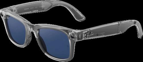 Смарт-окуляри Ray-Ban Meta Wayfarer Gen2 Standard Shiny Transparent Grey Frame/Clear Sapphire Lenses (RW4012 6840MF 50-22)