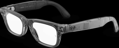 Смарт-окуляри Ray-Ban Meta Blayzer Optics (Gen 2) Matte Transparent Ice Grey Frame / Clear Lenses (RW7001 8529 50-19)