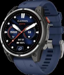 Смарт-часи Garmin Quatix 8 Pro 47 mm AMOLED Marine GPS Titanium with Blue Silicone Band (010-03198-50)