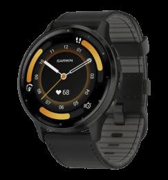 Смарт-годинник Garmin Venu 3 Slate S. Steel Bezel w. Black Case and Leather Band (010-02784-52/02) UA