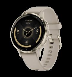 Смарт-годинник Garmin Venu 3S Soft Gold S. Steel Bezel w. French Gray Case and S. Band (010-02785-02/52) UA