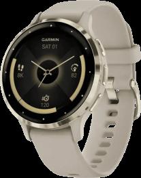 Смарт-годинник Garmin Venu 3S Soft Gold S. Steel Bezel w. French Gray Case and S. Band (010-02785-02/52)