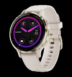 Смарт-годинник Garmin Venu 3S Soft Gold S. Steel Bezel with Ivory Case and S. Band (010-02785-04/54)