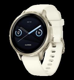 Смарт-годинник Garmin Venu 4 41 mm Lunar Gold with Bone Silicone Band (010-03013-00)