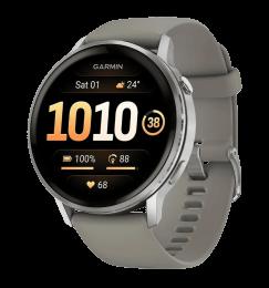 Смарт-годинник Garmin Venu 4 45 mm Silver with Silver Gray Silicone Band (010-03014-01)