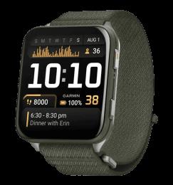 Смарт-годинник Garmin Venu X1 Moss with Titanium Caseback and Moss ComfortFit Nylon Band (010-02980-01/03)