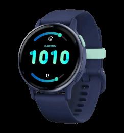 Смарт-годинник Garmin vivoactive 5 Metallic Navy Aluminum Bezel with Navy Case and Silicone Band (010-02862-12) UA