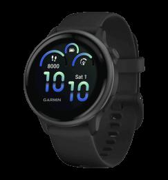 Смарт-годинник Garmin vivoactive 5 Slate Aluminum Bezel with Black Case and Silicone Band (010-02862-10/50/5A)