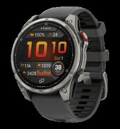 Смарт-годинник Garmin Fenix 8 Pro (47 mm) AMOLED Sapphire, титан з графітово-чорним ремінцем (010-03198-11)