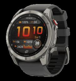 Смарт-годинник Garmin Fenix 8 Pro (51 mm) AMOLED Sapphire, титан з графітово-чорним ремінцем (010-03199-11)