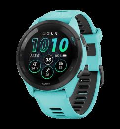 Смарт-годинник Garmin Forerunner 265 Black Bezel w. Aqua Case and Aqua/Black Silicone Band (010-02810-12) UA
