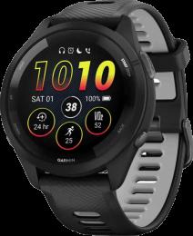 Смарт-годинник Garmin Forerunner 265 Black Bezel and Case w. Black/Powder Gray Silicone Band (010-02810-10) UA