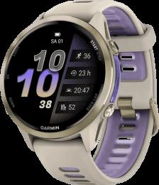 Смарт-годинник Garmin Forerunner 970 Soft Gold Titanium w. French Gray C. and French Gray/T. Indigo Band (010-02969-02/12/)UA