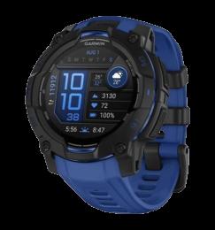 Смарт-годинник Garmin Instinct 3 45mm AMOLED Black with Bolt Blue/Black Band (010-02936-03)