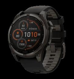 Спортивний годинник Garmin Fenix 8 47mm Solar Sapphire Carbon Gray DLC Titan w.Black/Pebble Gray S.Band (010-02906-10/11)